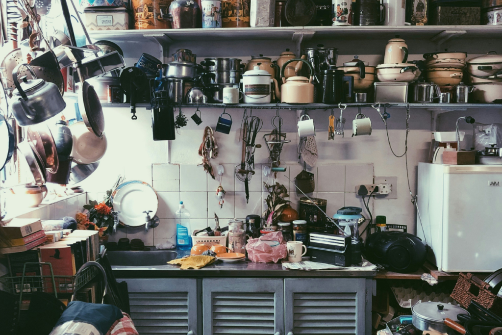 SM Blog Image - Kitchen items that needs decluttering for post on Why Decluttering Can Improve Sleep, Mobility and Peace of Mind